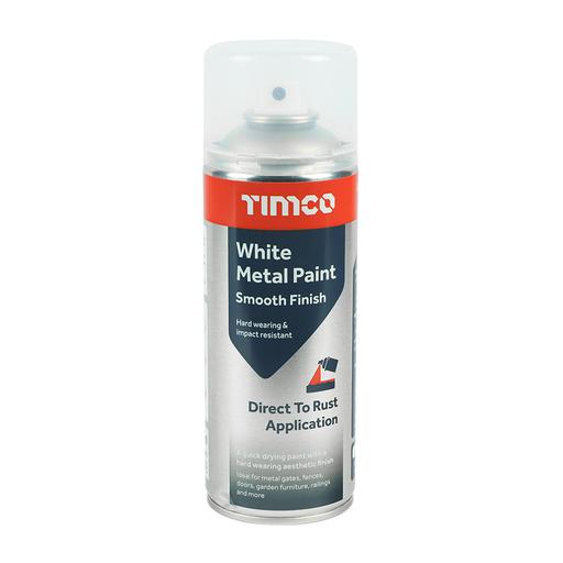 TIMCO White Metal Paint - Smooth Finish (380ml, Can of 1)