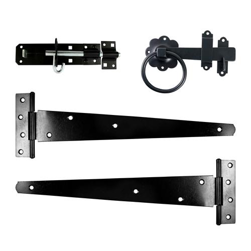 TIMCO Side Gate Kit - Ring Latch - Black (18, TIMbag of 1)