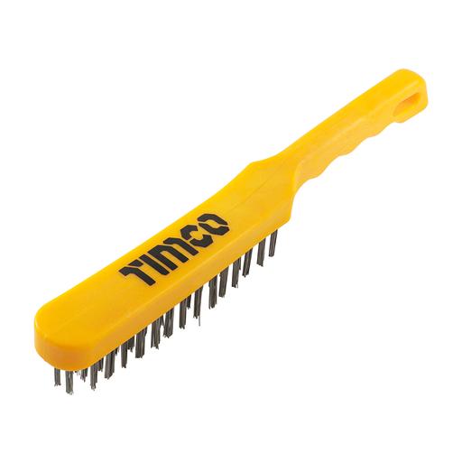TIMCO Plastic Handle Scratch Brush - Steel (4 Rows, Unit of 1)