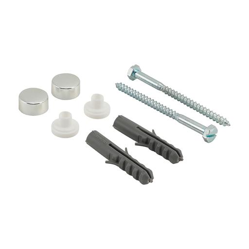 TIMCO Pan / Bidet Fixing Kit - Chrome (Pan Kit, TIMpac of 2)