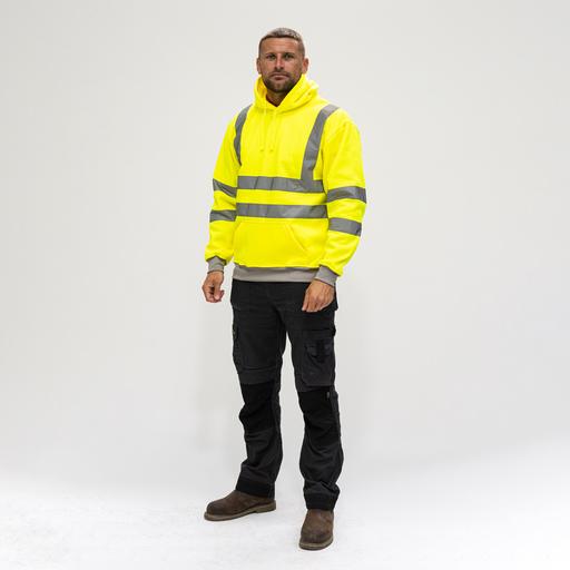 TIMCO Hi-Visibility Sweatshirt With Hood - Yellow (XXX Large, Bag of 1)