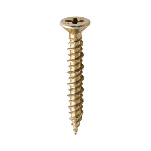 TIMCO Window Fabrication Screws - Countersunk - PH - High-Low Thread - Slash Point - Yellow (4.3 x 30, Box of 1000)