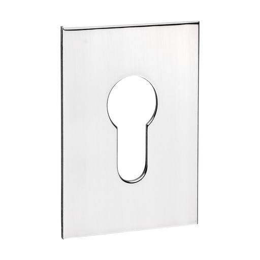 TIMCO Euro Profile Self-Adhesive Escutcheon - Oblong - Polished Stainless Steel (65 x 47, Bag of 1)