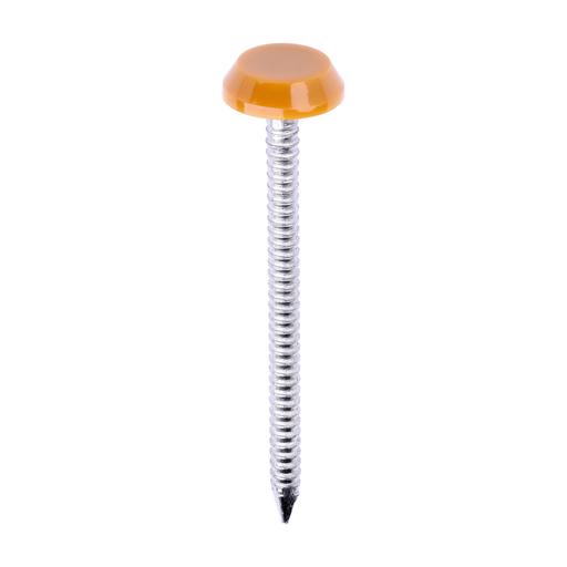 TIMCO Polymer Headed Nails - A4 Stainless Steel - Oak (50mm, Box of 100)