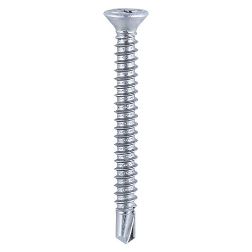TIMCO Window Fabrication Screws - Countersunk With Ribs - PH - Self-Tapping - Self-Drilling Point - Zinc (3.9 x 16, Box of 1000)
