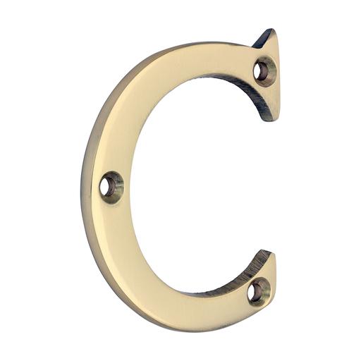 TIMCO Door Letter C - Polished Brass (65mm, Bag of 1)