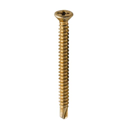 TIMCO Window Fabrication Screws - Countersunk - PH - Self-Tapping - Self-Drilling Point - Yellow (3.9 x 45, Box of 500)