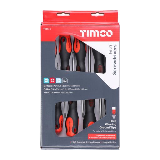TIMCO Screwdriver Set (8pcs, Box of 8)