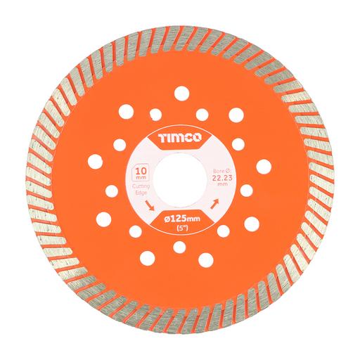 TIMCO Premium Diamond Blade - Turbo Continuous (125 x 22.2, Box of 1)