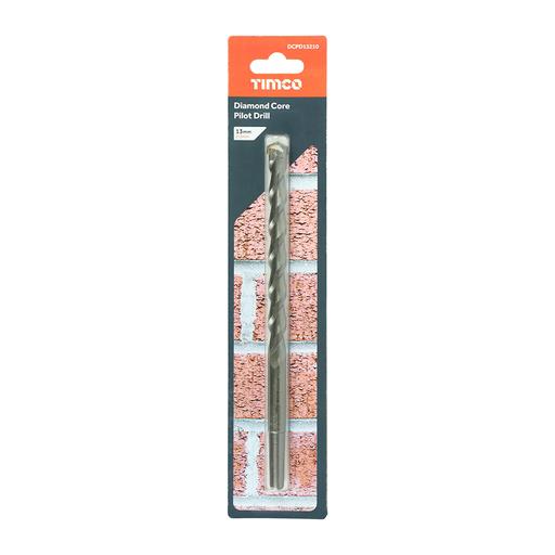 TIMCO Diamond Core Pilot Drill (13.0 x 210mm, Blister Pack of 1)