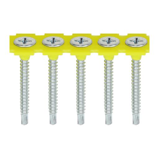 TIMCO Collated Drywall Screws - PH - Bugle - Self Tapping Thread - Self Drilling - Zinc (3.5 x 35, Box of 1000)