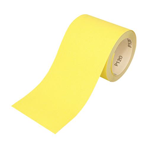 TIMCO Sandpaper Roll - 120 Grit - Yellow (115mm x 10m, Roll of 1)