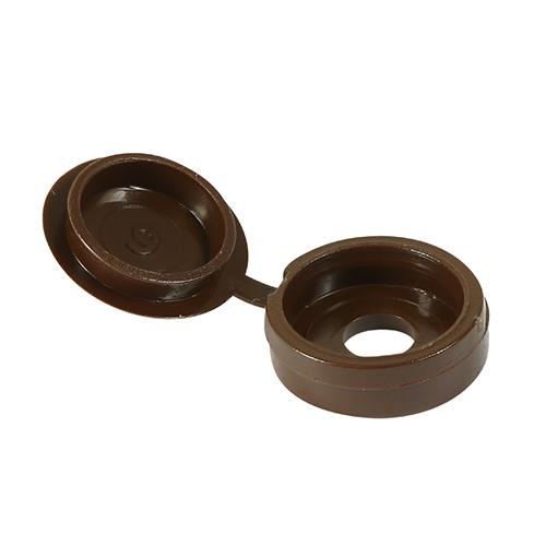 TIMCO Hinged Screw Caps - Small - Brown (To fit 3.0 to 4.5 Screw, TIMpac of 100)