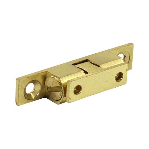 TIMCO Double Ball Catches - Electro Brass (43mm, TIMpac of 2)