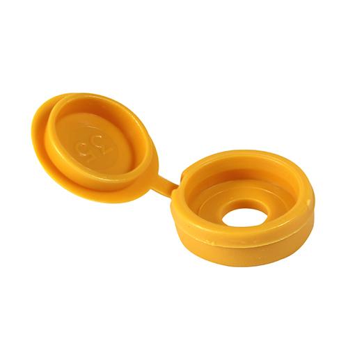 TIMCO Hinged Screw Caps - Small - Yellow (To fit 3.0 to 4.5 Screw, TIMpac of 100)