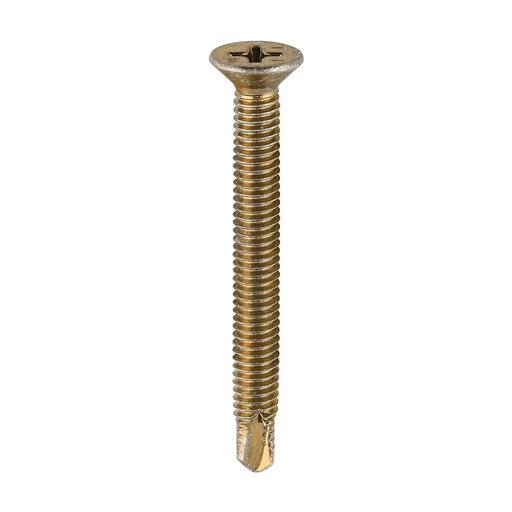 TIMCO Window Fabrication Screws - Countersunk - PH - Metric Thread - Self-Drilling Point - Yellow (M4 x 38, Box of 500)