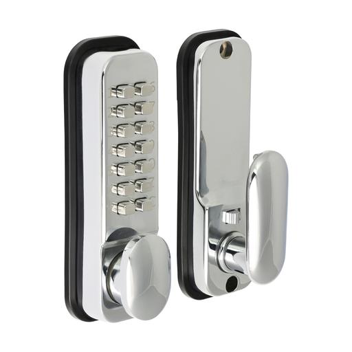 TIMCO Push Button Digital Lock - Polished Chrome (142 x 41, Box of 1)