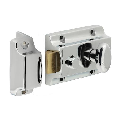 TIMCO Traditional Nightlatch - Chrome (91 case / 60 backset, Box of 1)