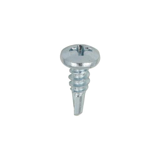 TIMCO Metal Construction Sheet & Stud Screws - PH - Pan - Self-Drilling - Zinc (8 x 1/2, Box of 1000)