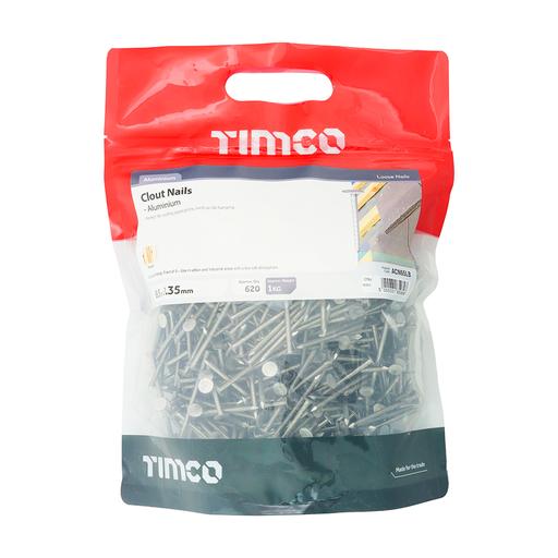 TIMCO Clout Nails - Aluminium (50 x 3.35, TIMbag of 1)