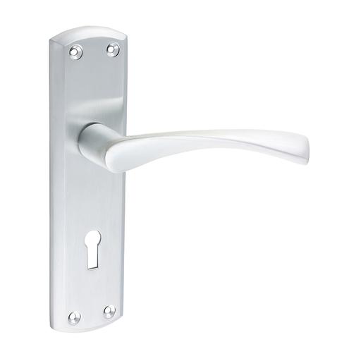 TIMCO Zeta Lock Handles - Satin Chrome (175 x 45, Blister Pack of 1)