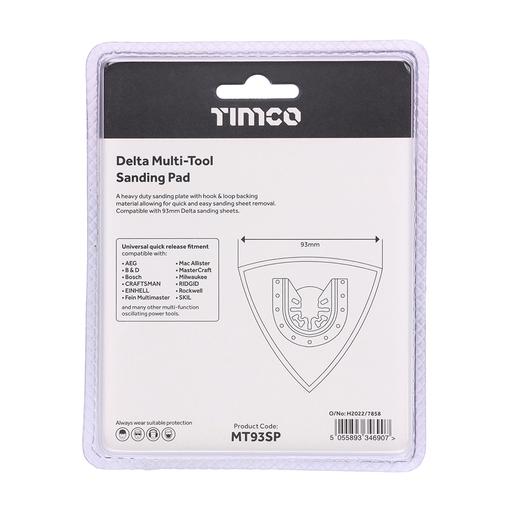 TIMCO Multi-Tool Delta Sanding Pad (93mm, Blister Pack of 1)