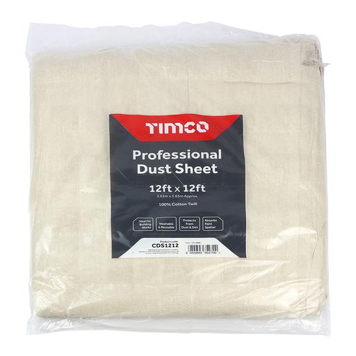 TIMCO Professional Dust Sheet (12ft x 12ft, Bag of 1)
