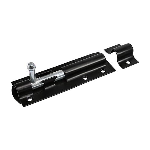 TIMCO Straight Tower Bolt - Black (4, Plain Bag of 1)