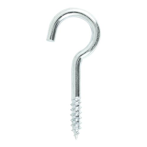 TIMCO Screw Hooks - Zinc (100mm, TIMpac of 2)