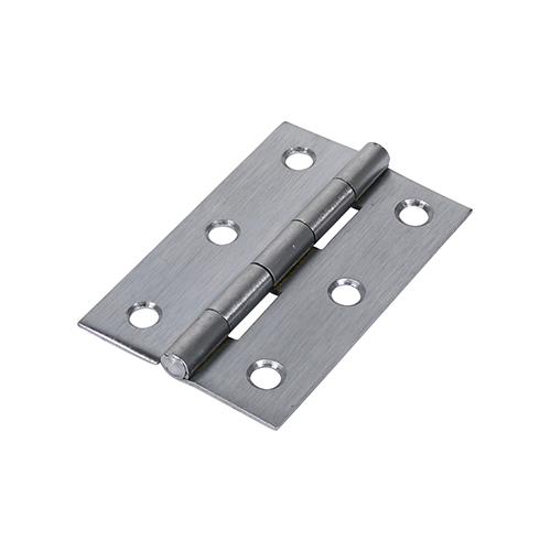 TIMCO Plain Butt Hinge - Fixed Pin (1838) - Satin Chrome (75 x 50, Plain Bag of 1)