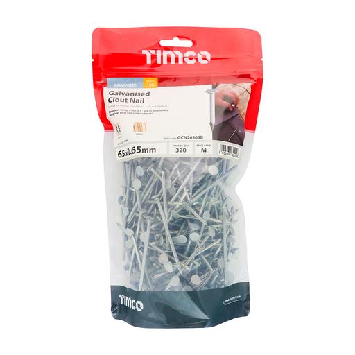 TIMCO Clout Nails - Galvanised (65 x 2.65, TIMbag of 1)