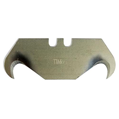 TIMCO Hooked Utility Knife Blades (51 x 19 x 0.6, Backing Card of 10)