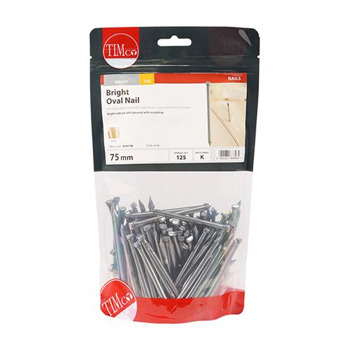 TIMCO Oval Nails - Bright (75mm, TIMbag of 1)