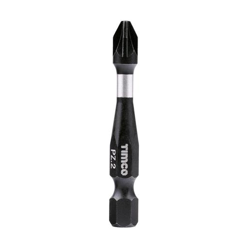 TIMCO Impact Driver Bits - PZ (No.2 x 50, Handy Bit Pack of 5)