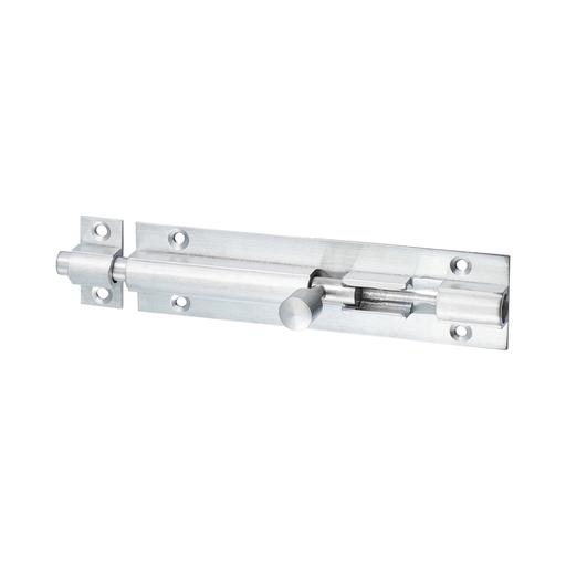 TIMCO Straight Barrel Bolt - Satin Chrome (100 x 25mm, TIMpac of 1)