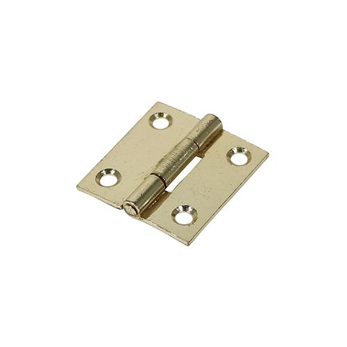 TIMCO Plain Butt Hinge - Fixed Pin (1838) - Electro Brass (38 x 34, Plain Bag of 1)