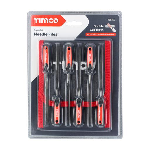 TIMCO Needle File Set (6pcs, Blister Pack of 6)