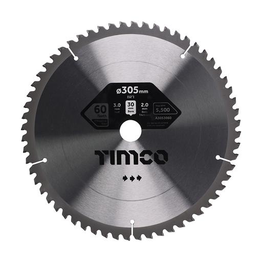 TIMCO '-5° Circular Saw Blade (305 x 30 x 60T, Clamshell of 1)
