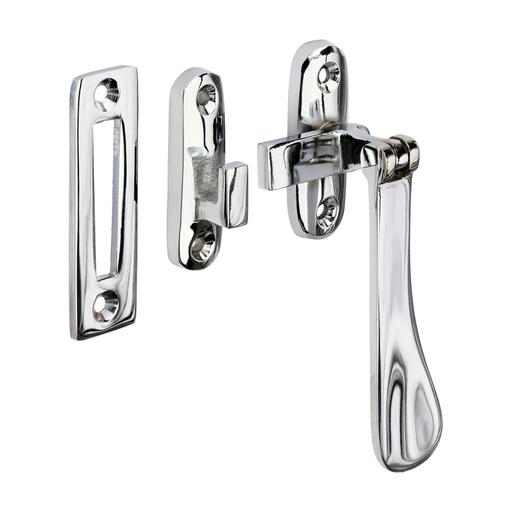 TIMCO Hook & Mortice Plate Casement Fastener - Polished Chrome (54 x 19, Bag of 1)