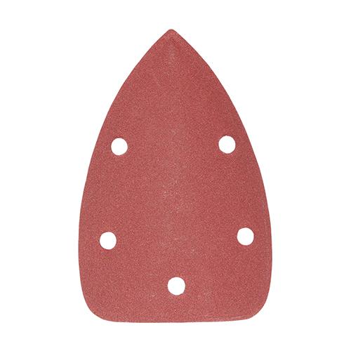 TIMCO Detail Sanding Pads - 180 Grit - Red (95 x 136mm, Pack of 5)