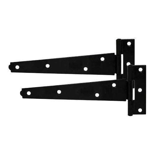 TIMCO Pair Of Light Tee Hinges - Black (4, Plain Bag of 1)